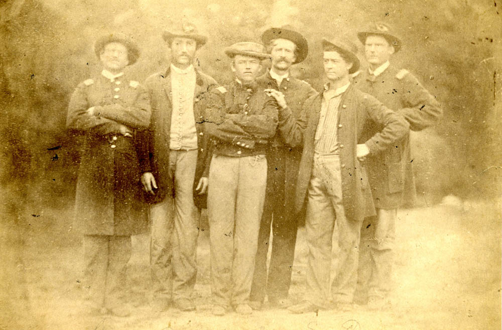 Six officers from the 26th Missouri Infantry.