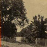 Stereoview showing the Wire Road and Wilson Creek.