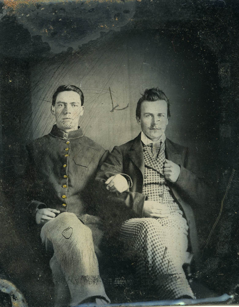 William & John Colvin sitting.