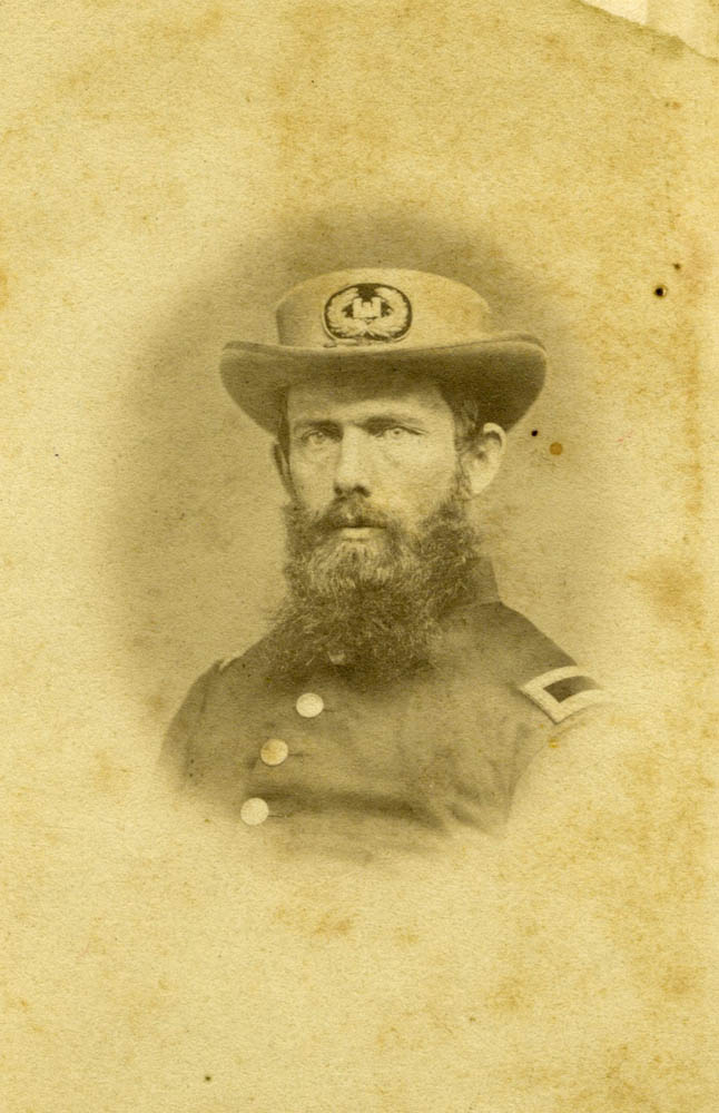 Solomon Goodrich in uniform and hat.