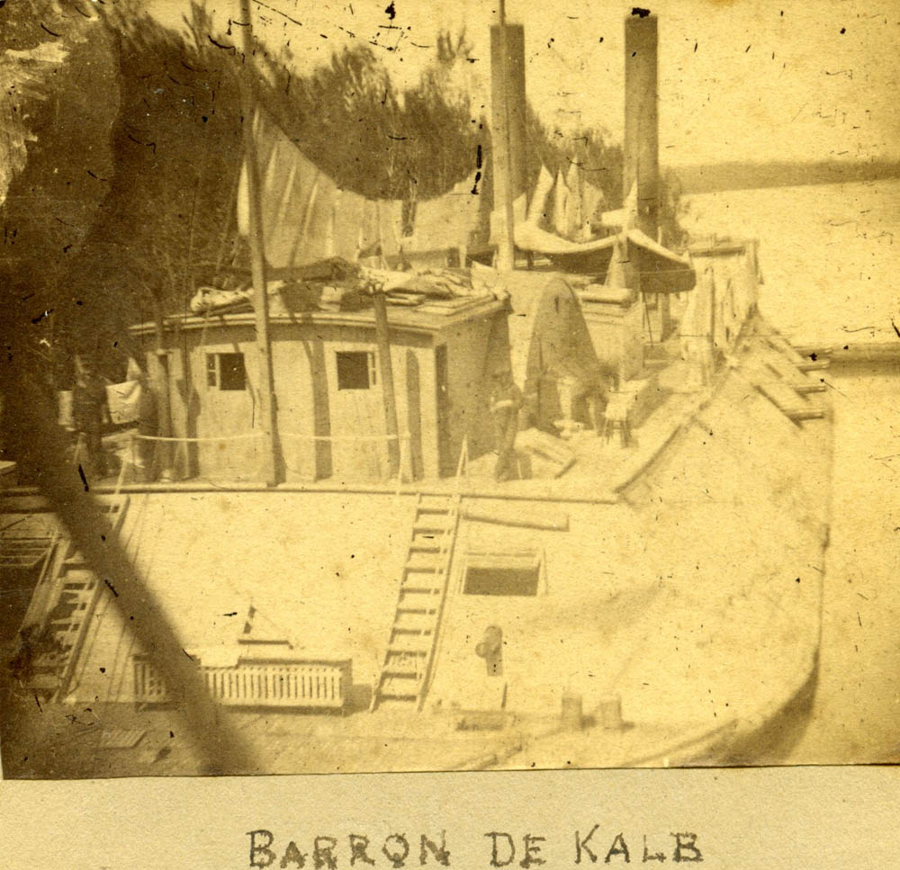 Albumen of the USS St. Louis later known as the USS Baron De Kalb.