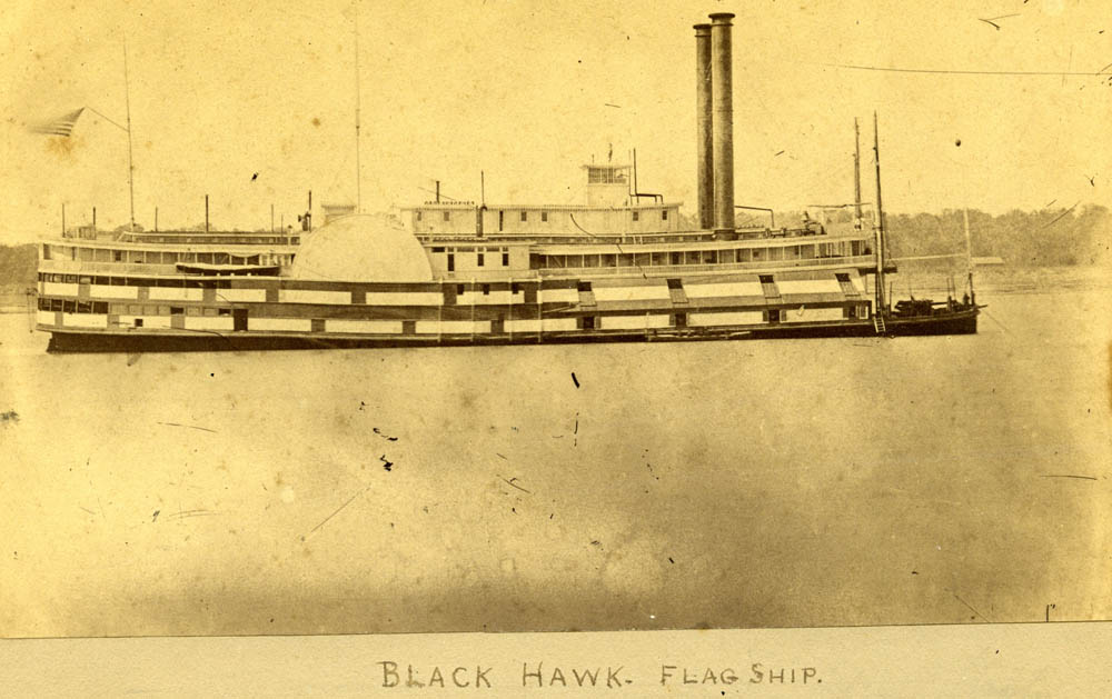 Albumen of the USS Black Hawk.