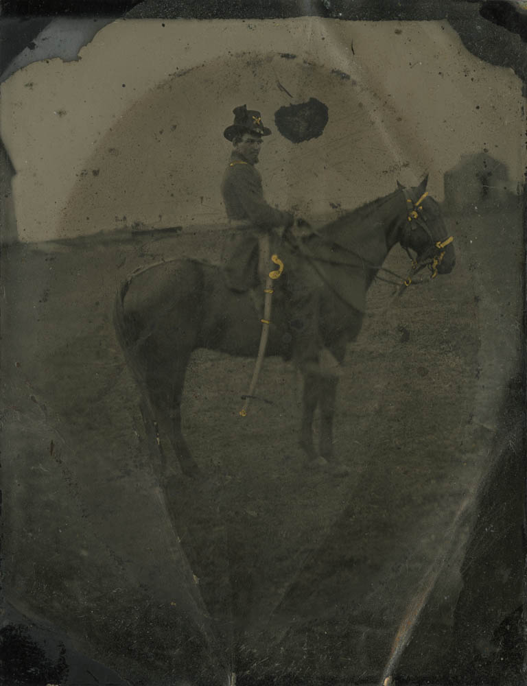 John Goodbrake on horseback.