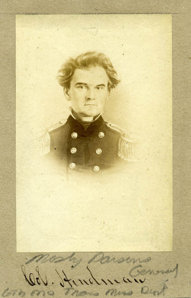 Bust shot of Mosby Parsons in uniform.