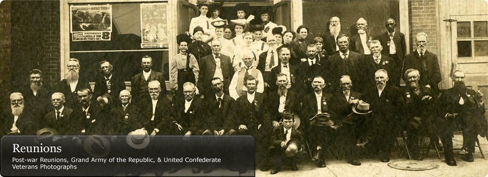 Reunions: Post-war Reunions, Grand Army of the Republic, & United Confederate Veterans Photographs