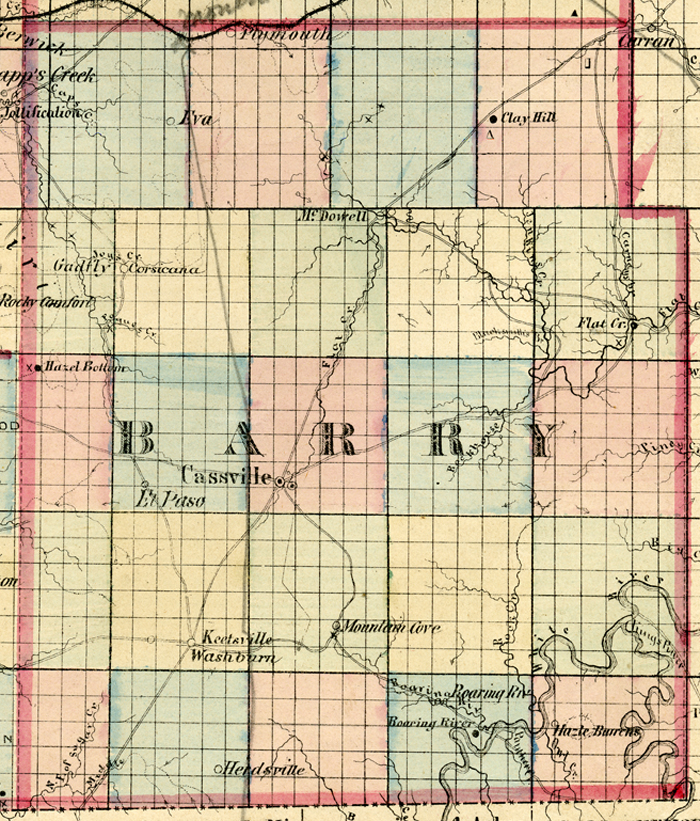Ozarks Civil War Counties